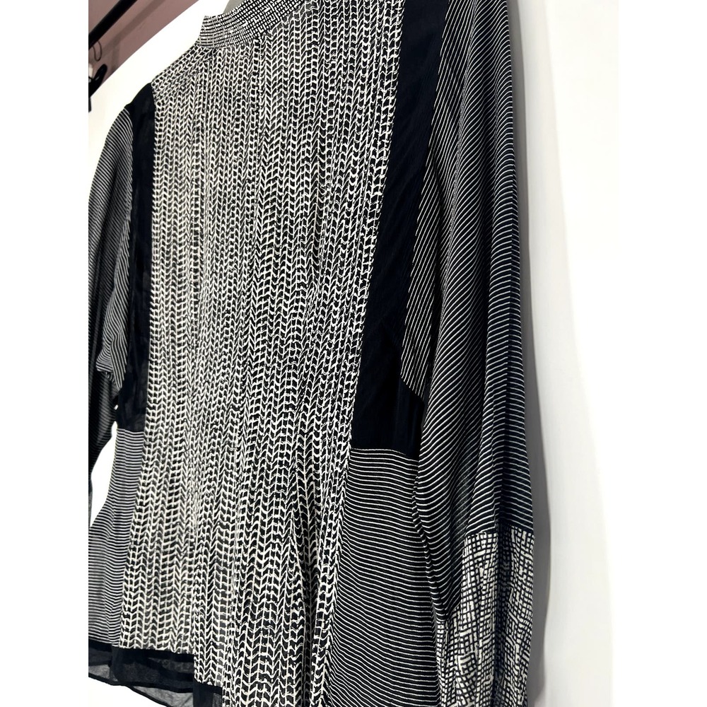 Reiss Black and White Blouse - Picture 7 of 8
